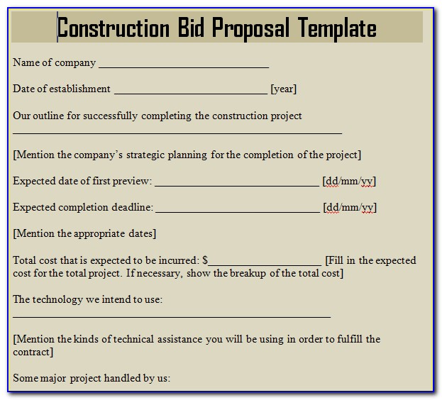 Free Excel Construction Estimating Template