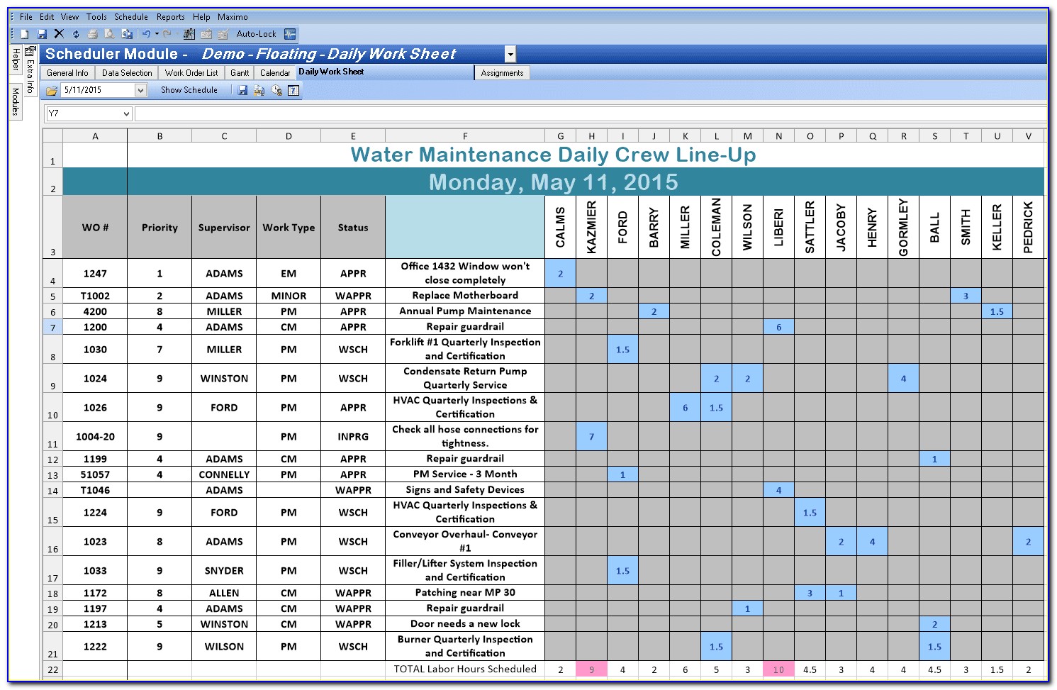employee schedule spreadsheet template