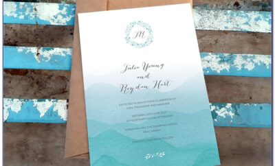 Free Printable Beach Theme Wedding Invitations