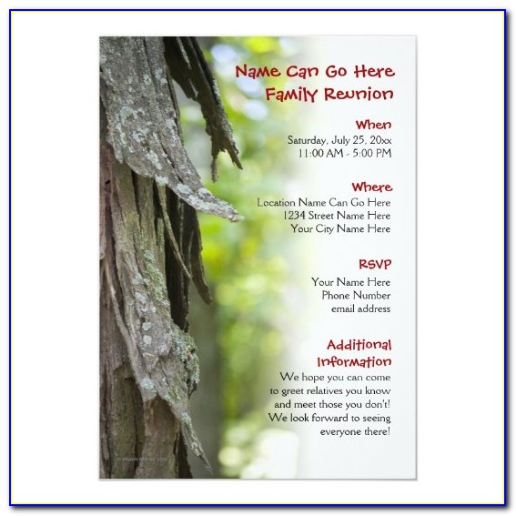 Free Printable Family Reunion Invitations Templates