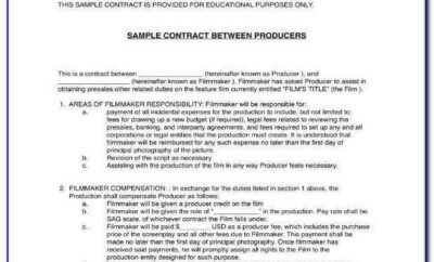 Movie Producer Contract Template