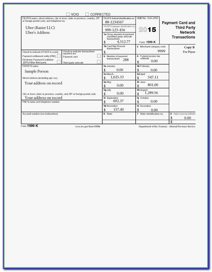 Print Form 1099 Misc Template