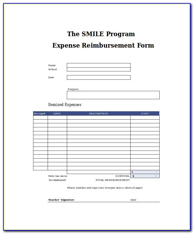Project Expense Report Template Excel