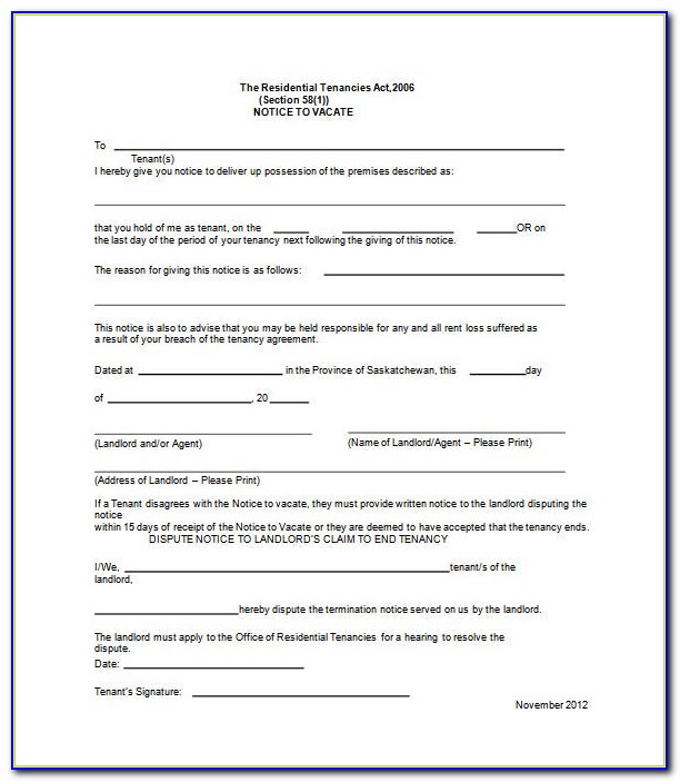 14 Day Eviction Notice Form Alberta