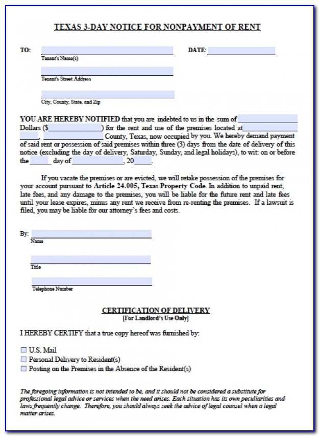 3 Day Eviction Notice California Form