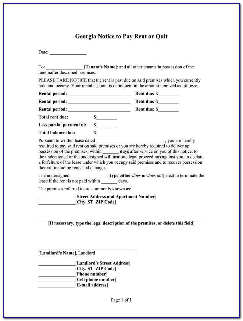 30 Day Eviction Notice California Form