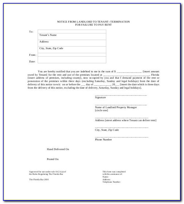 California 3 Day Eviction Notice Form Free Download