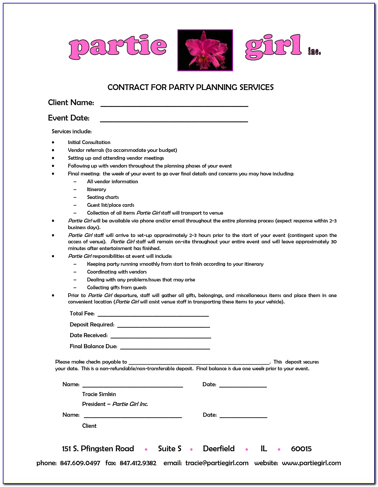 Church Event Planning Form Template