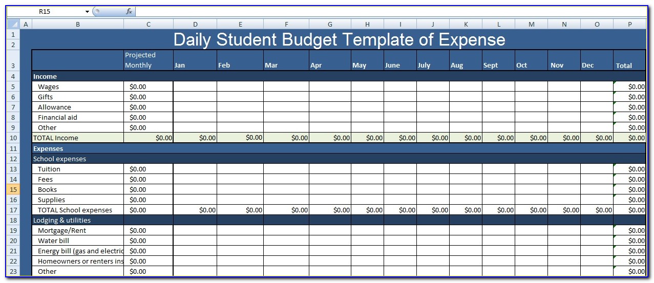 Daily Expense Sheet Format In Excel