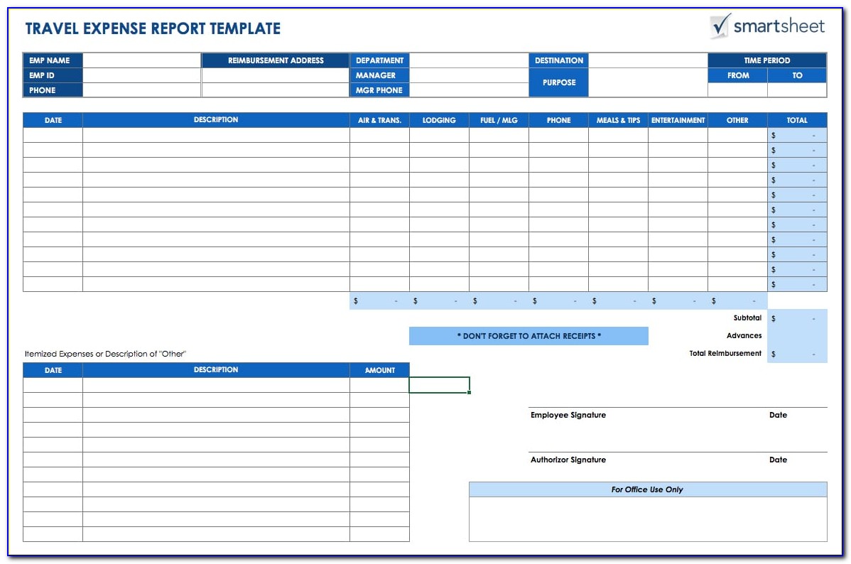 Daily Expense Tracking Spreadsheet Template