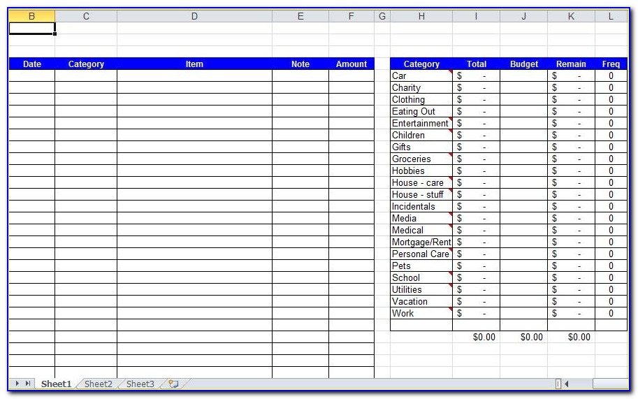 Daily Expenses Format In Excel