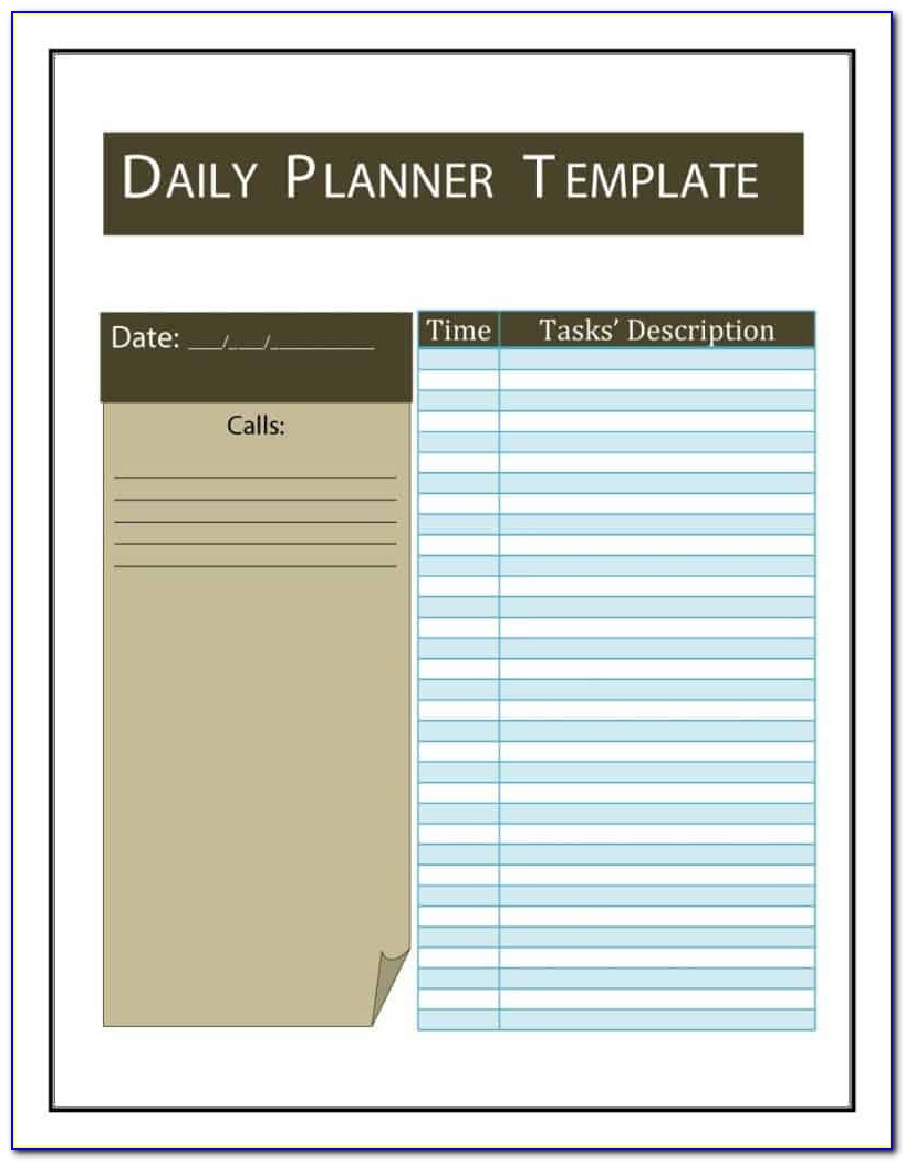 Daily Task Planning Template
