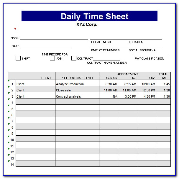 Daily Truck Checklist Template