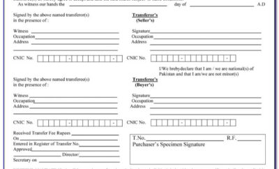 Deed Of Conveyance Form