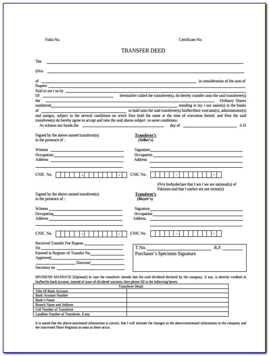 Deed Of Conveyance Sample Form Philippines