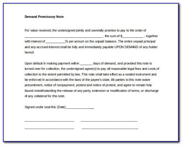 Demand Promissory Note Format In Tamil