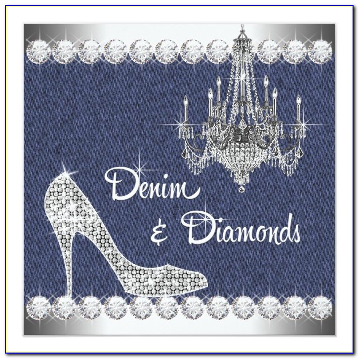 Denim And Diamonds Invitation Templates Free