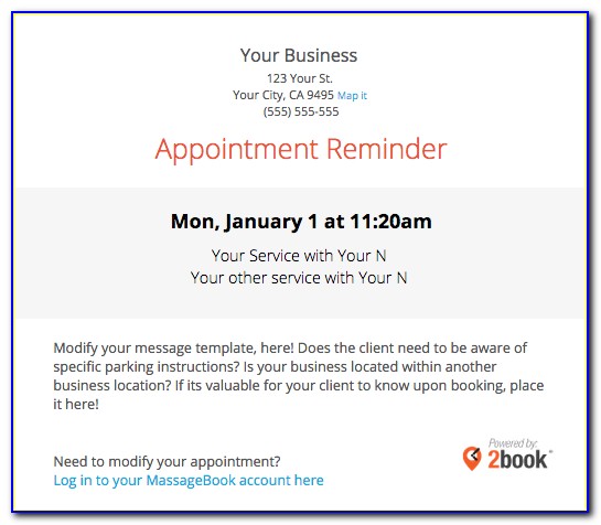 Dental Appointment Reminder Email Template