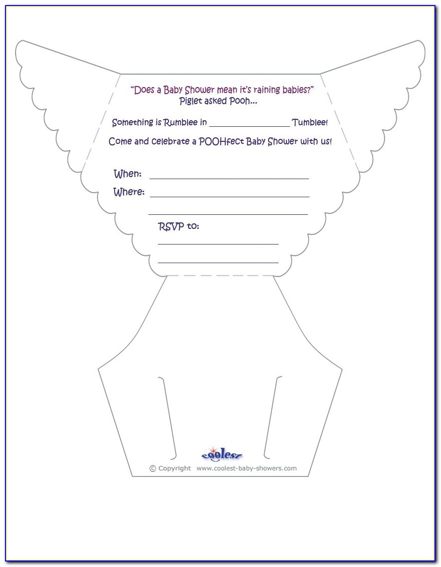 Diaper Invitation Template Free Printable