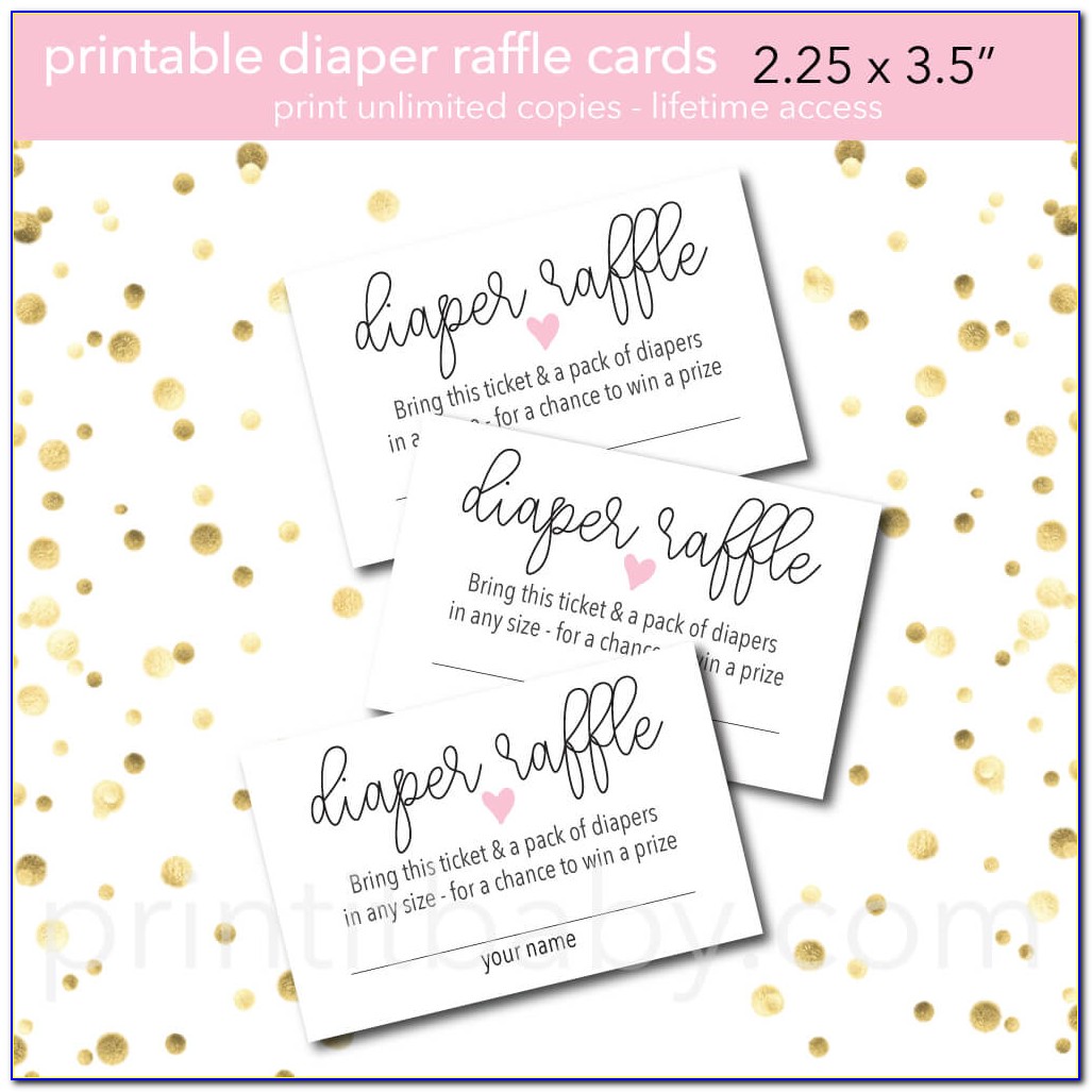 Diaper Raffle Card Template Free