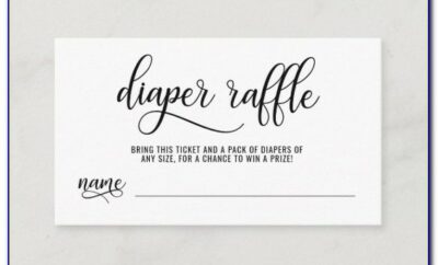 Diaper Raffle Sign Template