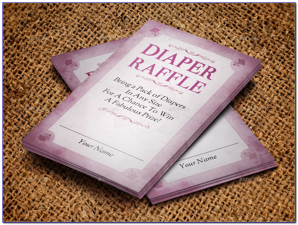 Diaper Raffle Word Template