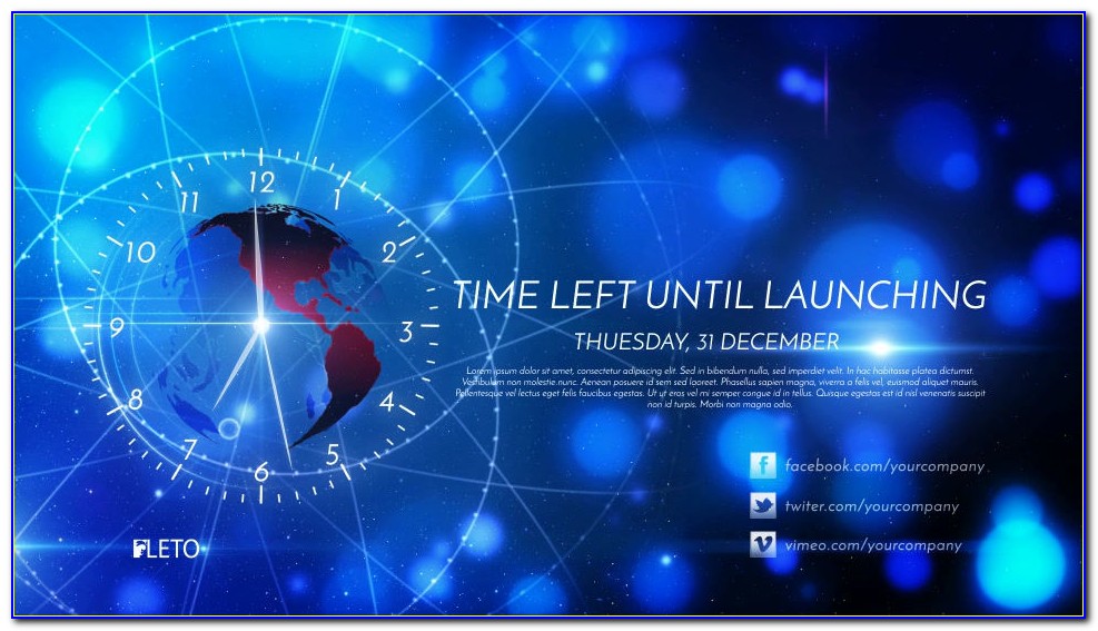 Digital Countdown After Effects Template