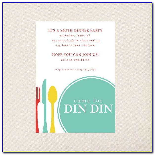 Dinner Party Invitation Email Template