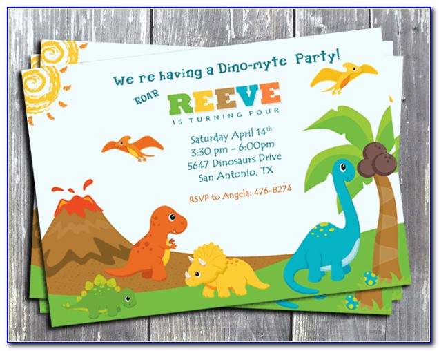 Dinosaur Invitations Template Free