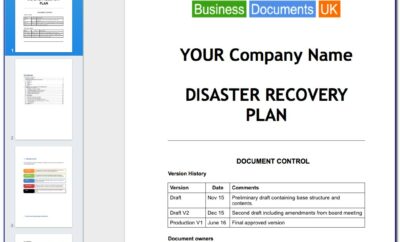 Disaster Recovery Test Plan Template