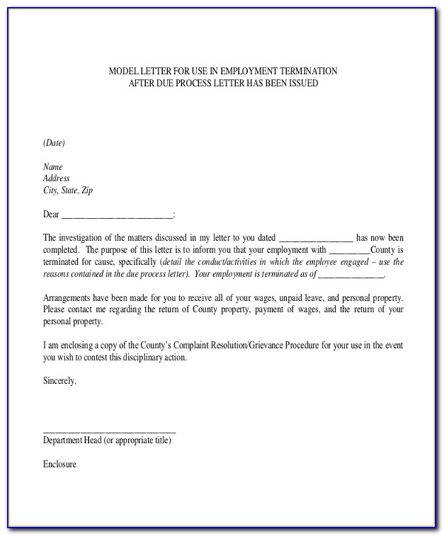 Disciplinary Letter Template Canada