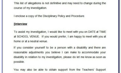 Disciplinary Meeting Letter Template Nz