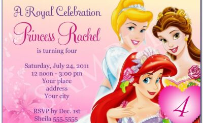 Disney Princess Birthday Invitation Layout