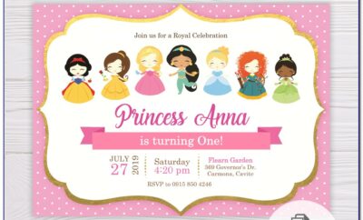 Disney Princess Birthday Invitations Free Templates