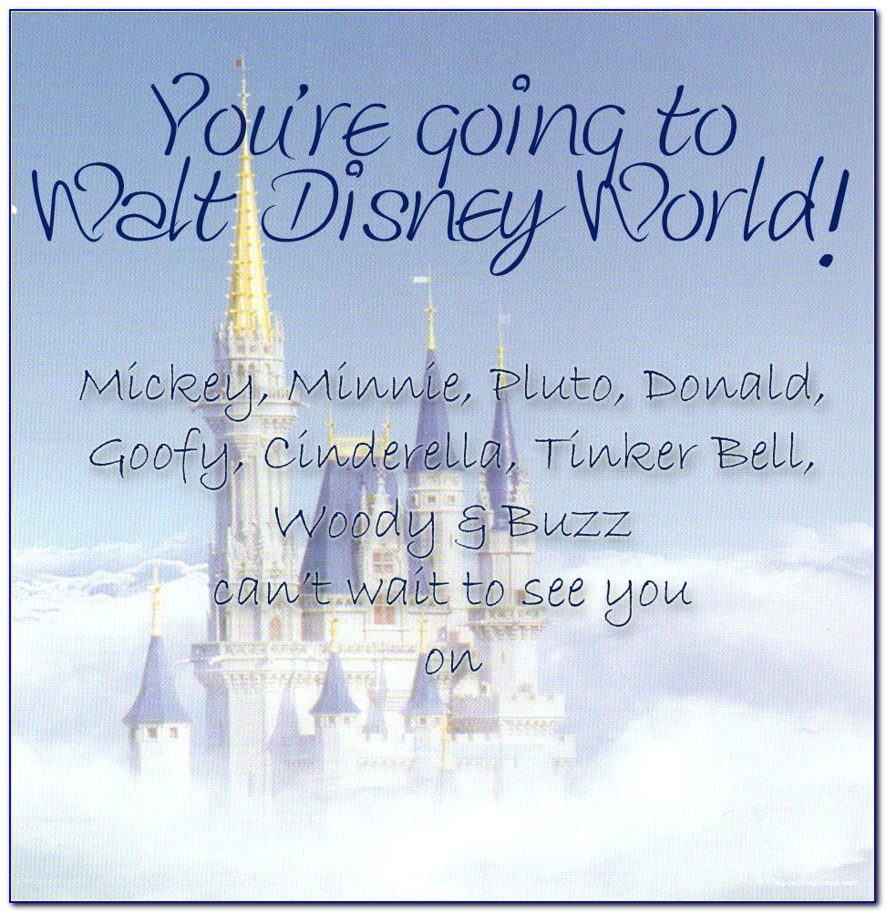 Disney World Invitation Letter Template