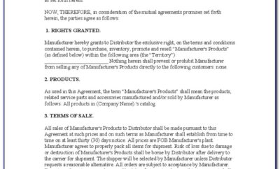 Distribution Agreement Template Word