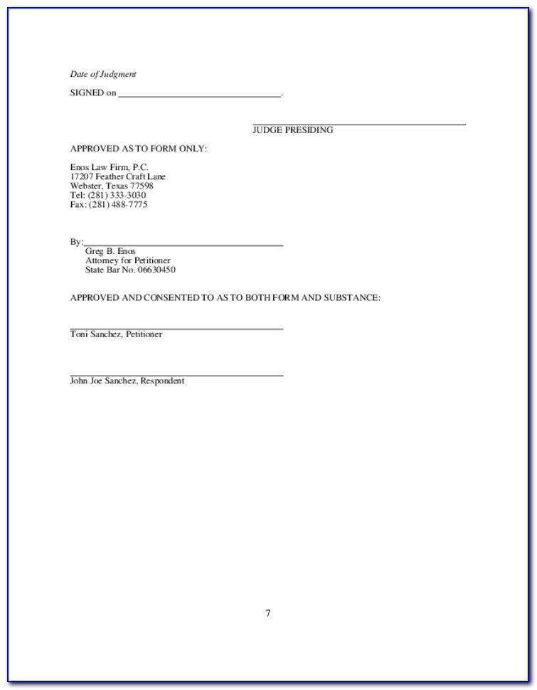 Divorce Agreement Template Ny