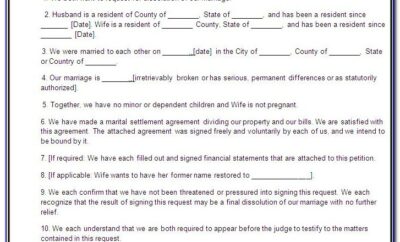 Divorce Papers Template Free Uk