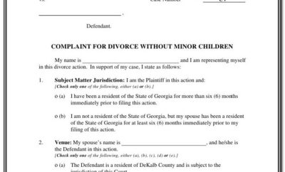 Divorce Settlement Agreement Template Florida
