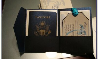 Diy Passport Invitation Template