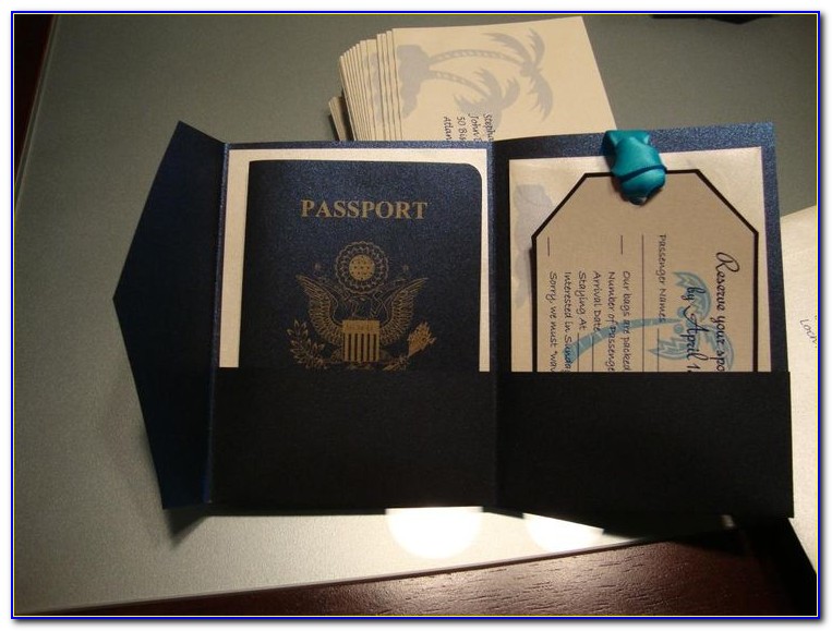 Diy Passport Invitation Template