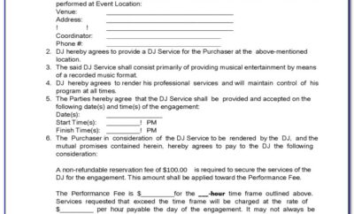 Dj Service Contract Sample