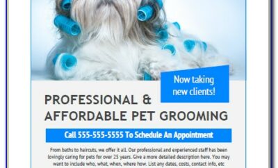 Dog Grooming Flyer Templates Free