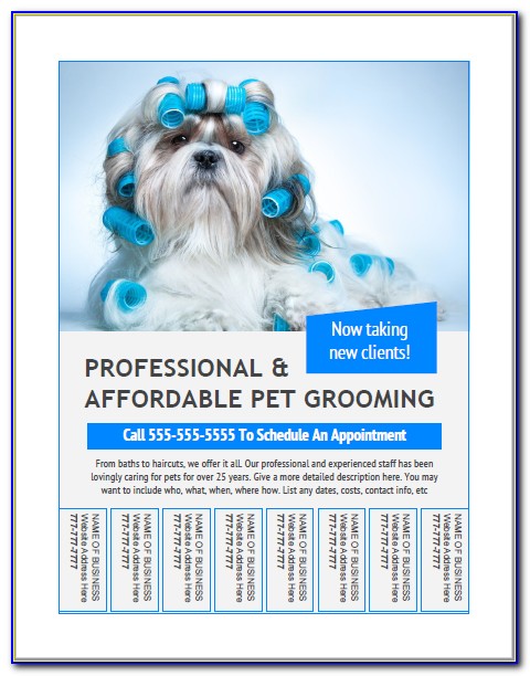 Dog Grooming Flyer Templates Free