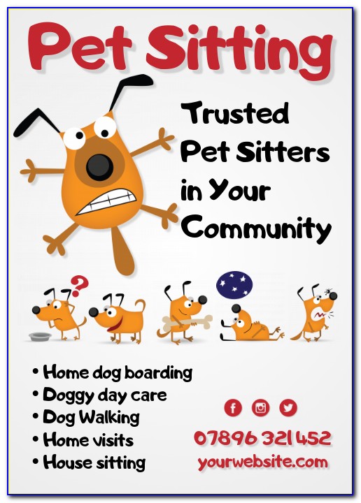 Dog Sitting Flyer Template Free