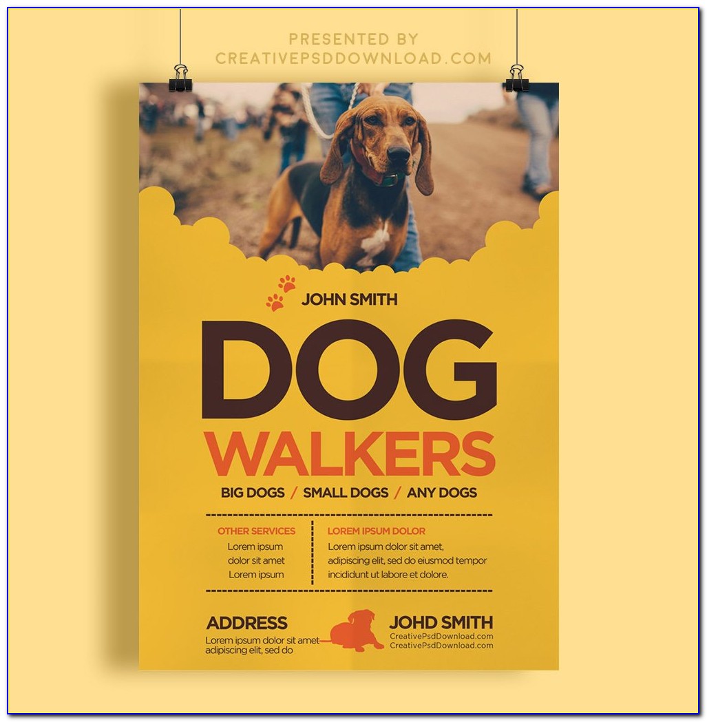 Dog Walker Flyer Template Free