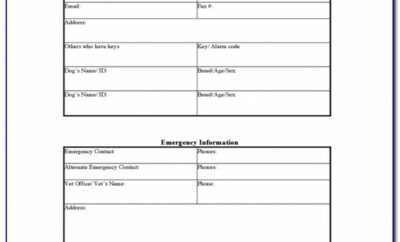 Dog Walking And Pet Sitting Contract Template