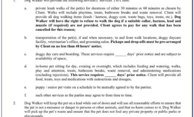 Dog Walking Contracts Samples Uk