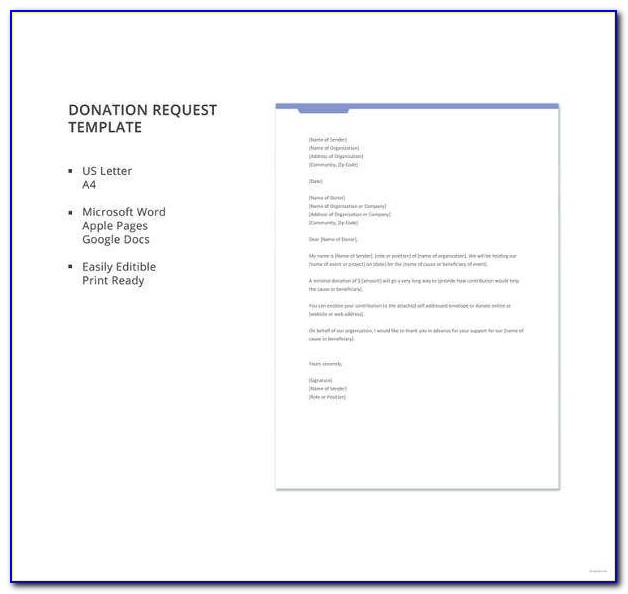 Donation Letter Template Free Download