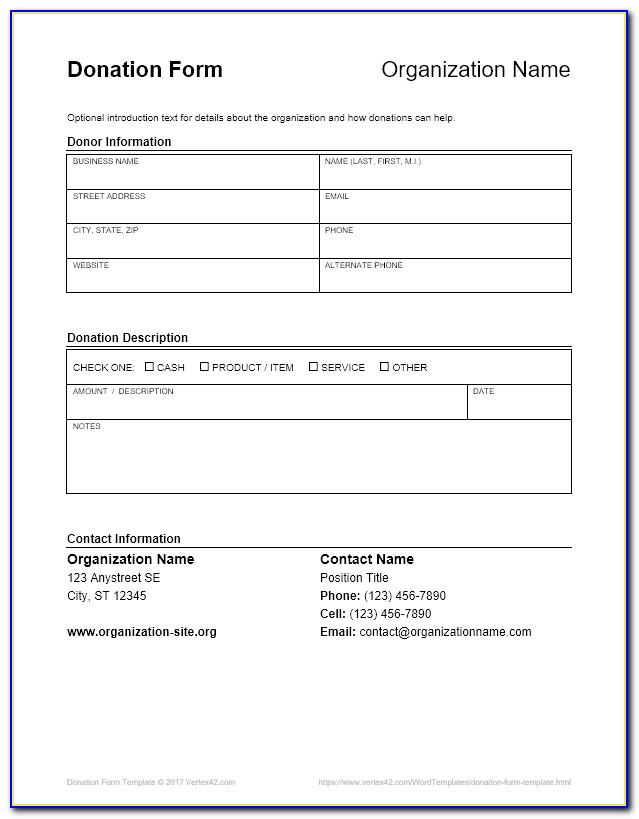 Donation Letter Template In Memory